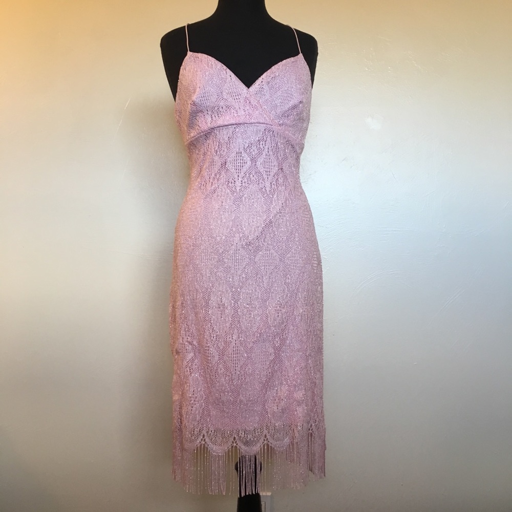 NWT Pink sparkly flapper dress Large